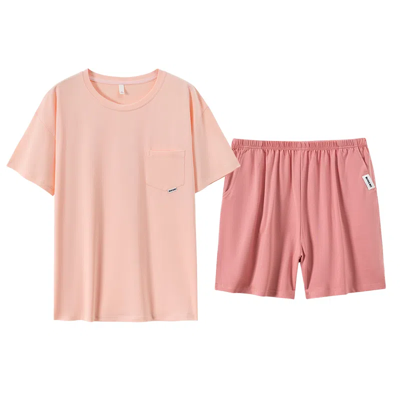 水中花 亲肤休闲透气短袖三分裤睡衣套装 女款