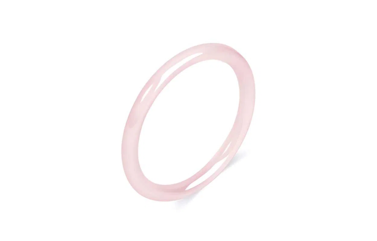 百利金 古风细圆条叮当镯 优雅精致简约百搭轻奢小众国潮新中式汉服旗袍搭配闭口 玉髓 玉石手镯 男女同款情侣款