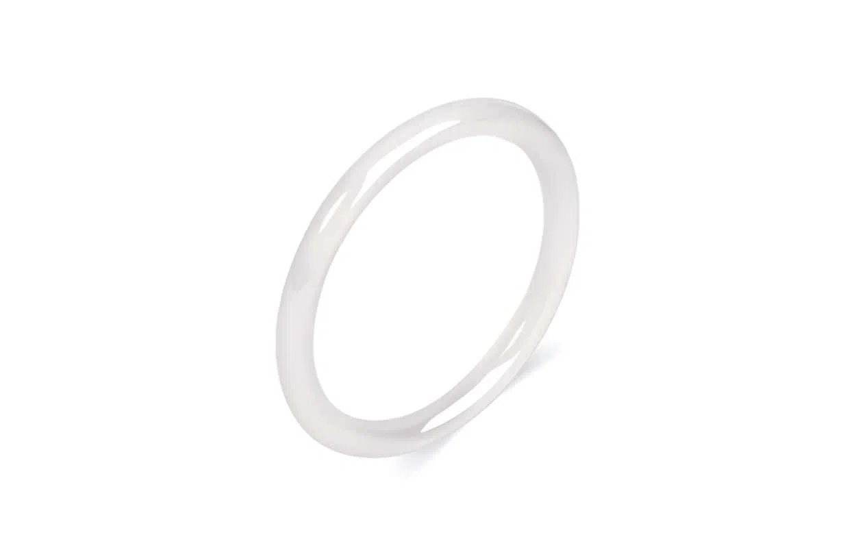 百利金 古风细圆条叮当镯 优雅精致简约百搭轻奢小众国潮新中式汉服旗袍搭配闭口 玉髓 玉石手镯 男女同款情侣款