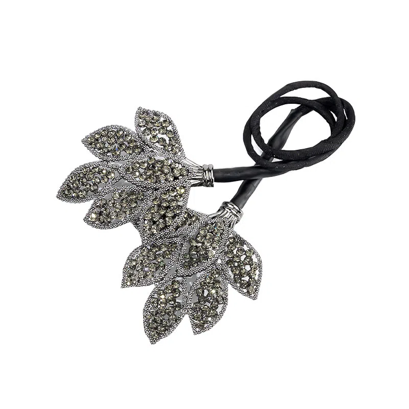 卡铂雅 灰色港风气质复古极简高级感休闲潮流设计 网纱 发圈 女款