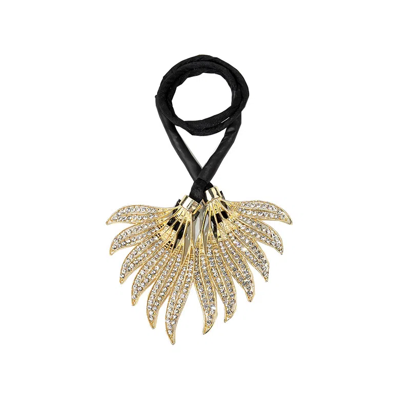 卡铂雅 金色港风气质复古镶钻极简高级感设计 合金 发圈 女款