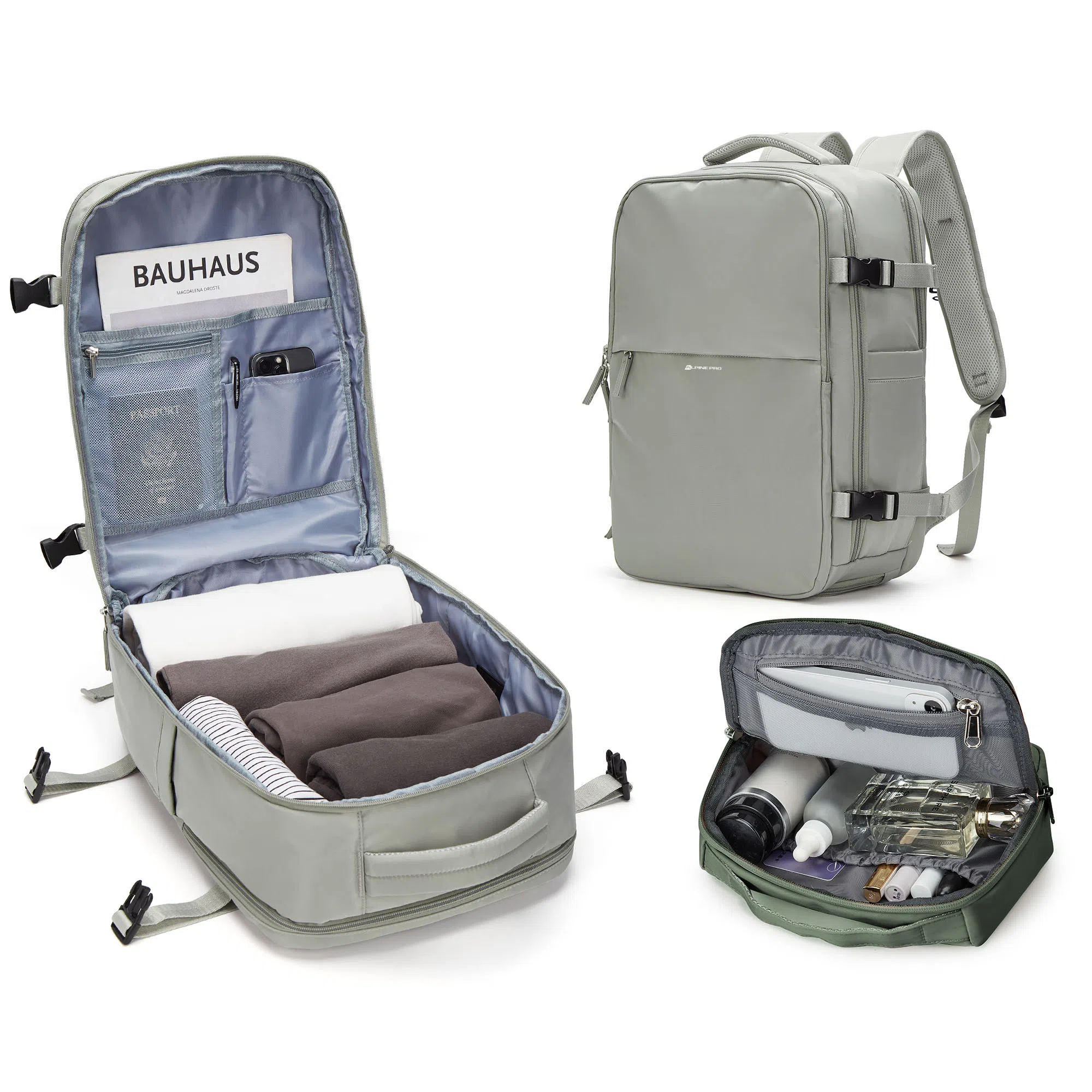 阿尔派妮 大容量学生百搭短途出差旅游行李多功能干湿分离独立鞋袋 织物 旅行包电脑包书包背包双肩包 男女同款情侣款 多色