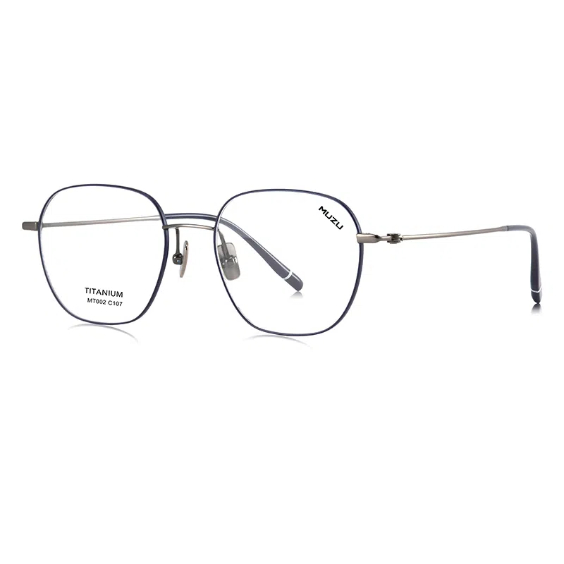 MUZU Titanium Irregular Optical Glasses