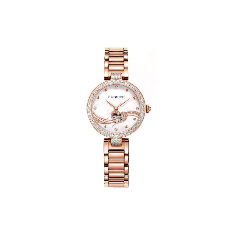 ROSSINI Ceramic Strap Pink Dial