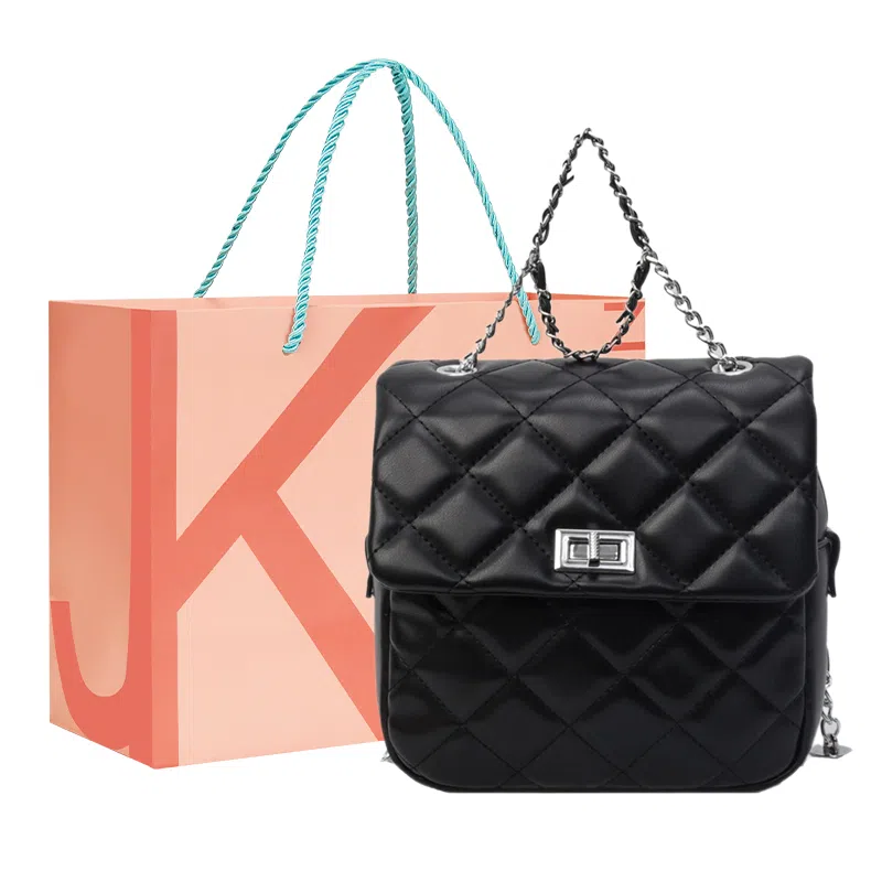 JANE KLAIN Quilted Chain Backpack