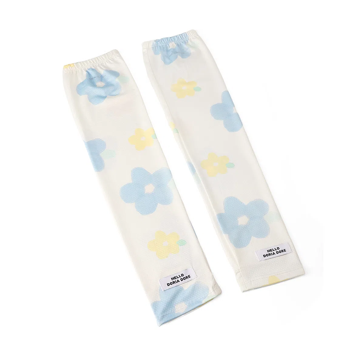 稻草人 多巴胺色系印花防紫外线开车 薄款透气户外郊游 露指袖套 防晒袖 女款