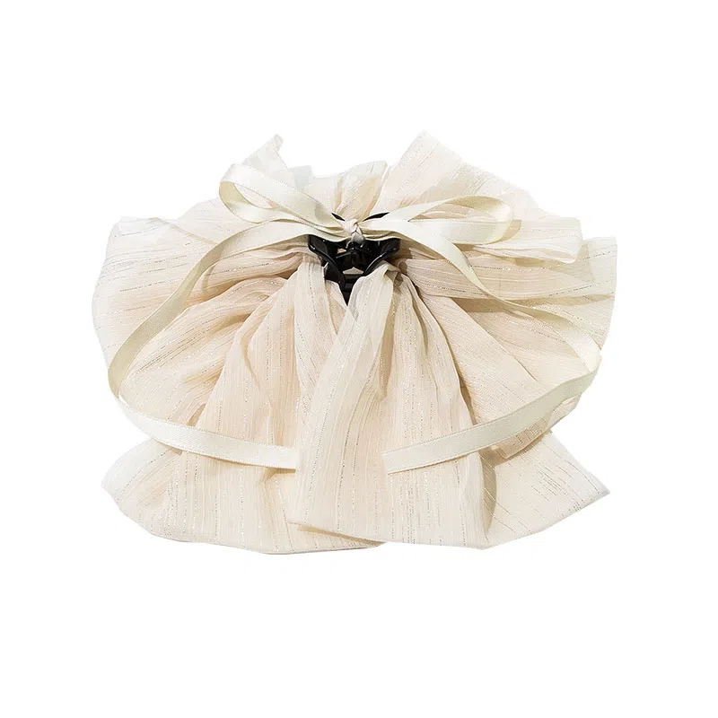 卡铂雅 白色网网休闲潮流设计港风气质复古镶钻极简高级感 发夹 女款