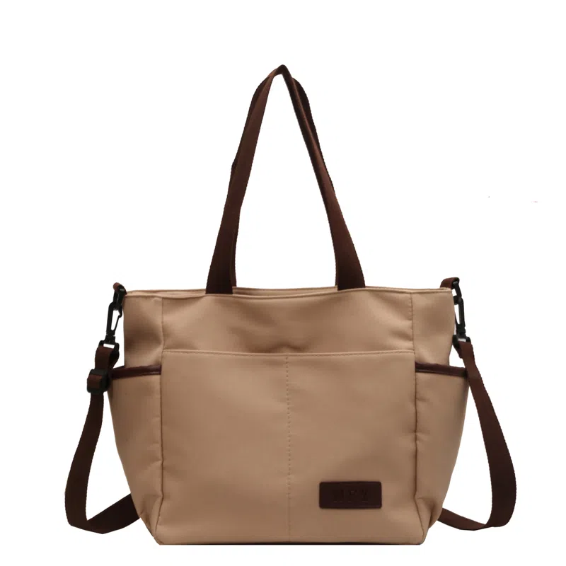 醇龙 撞色多口袋大容量多功能简约 布 单肩斜挎包 女款 多色