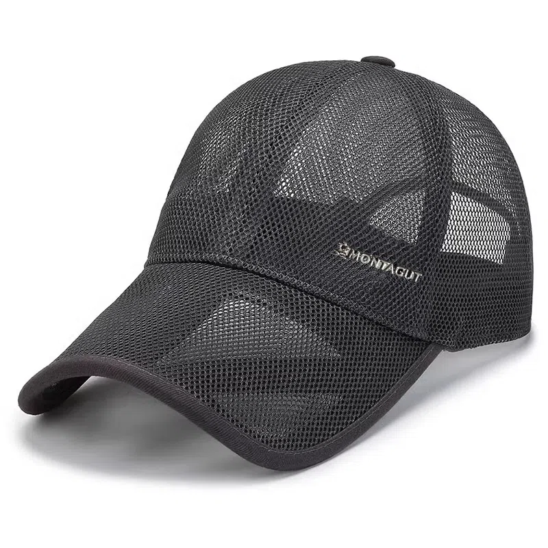 梦特娇 透气薄款遮阳防晒棒球太阳网帽 涤纶（聚酯纤维） 鸭舌帽 男款