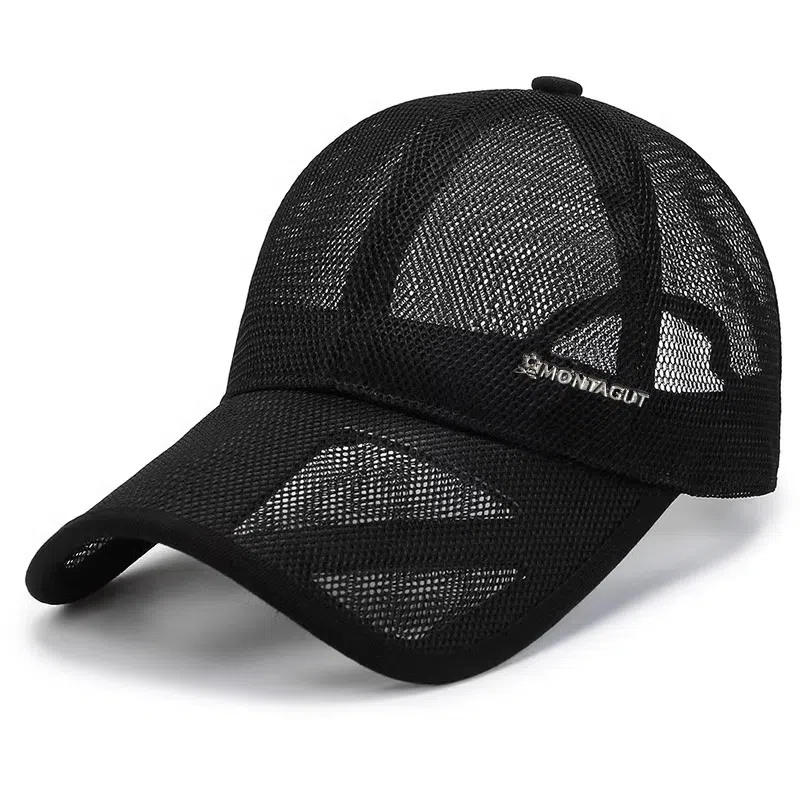 梦特娇 透气薄款遮阳防晒棒球太阳网帽 涤纶（聚酯纤维） 鸭舌帽 男款