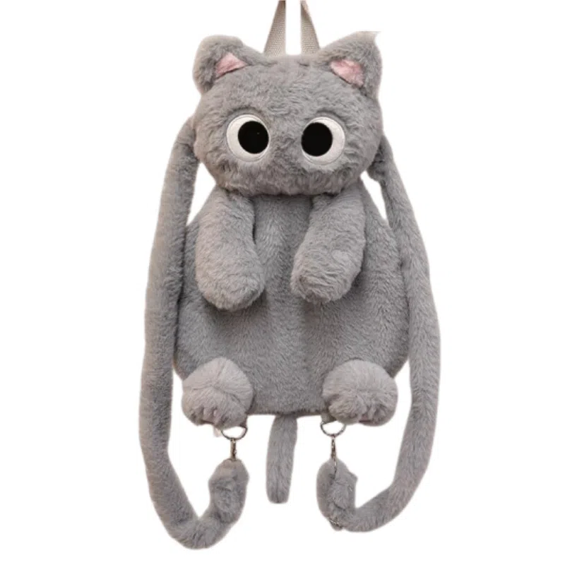 公主恋人 创意造型猫咪双肩包软乎乎的包包公仔抱枕 不掉毛不掉色填充饱满实用 玩偶周边