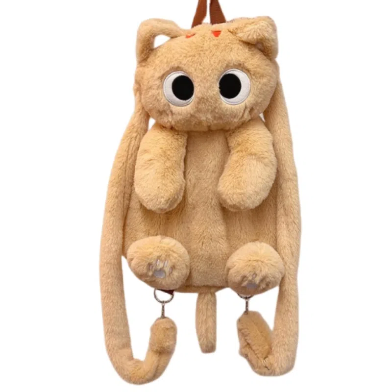 公主恋人 创意造型猫咪双肩包软乎乎的包包公仔抱枕 不掉毛不掉色填充饱满实用 玩偶周边