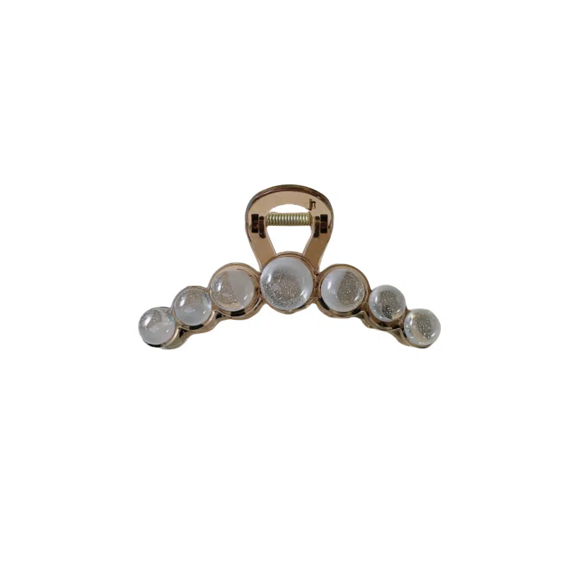 尚先生 法式高级感晕染细闪灰色圆珠大号抓夹国风百搭轻奢发饰新款 头饰 女款