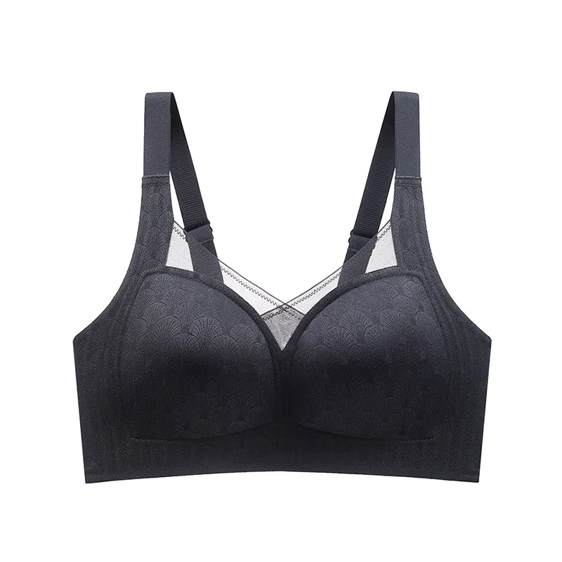 莫代尔 纯色聚拢无钢圈固定杯文胸 女款