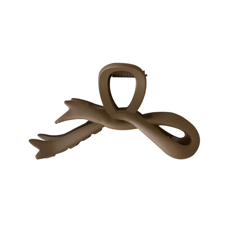 如花梦 美拉德磨砂蝴蝶结日韩高级感 亚克力鲨鱼夹 日常百搭发夹 女款