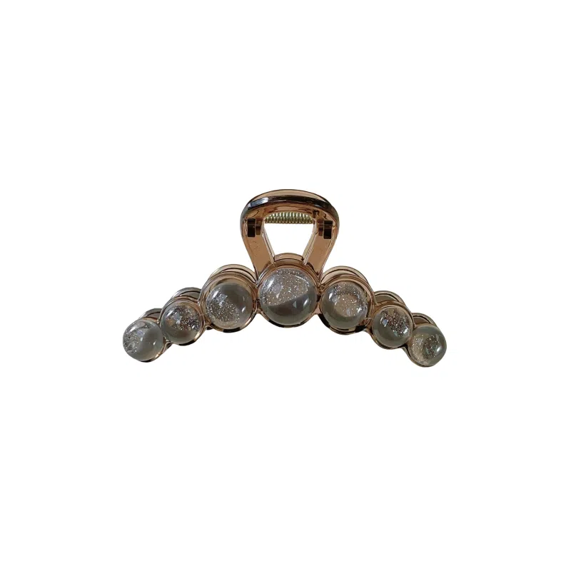 尚先生 法式高级感晕染细闪灰色圆珠大号抓夹国风百搭轻奢发饰新款 头饰 女款