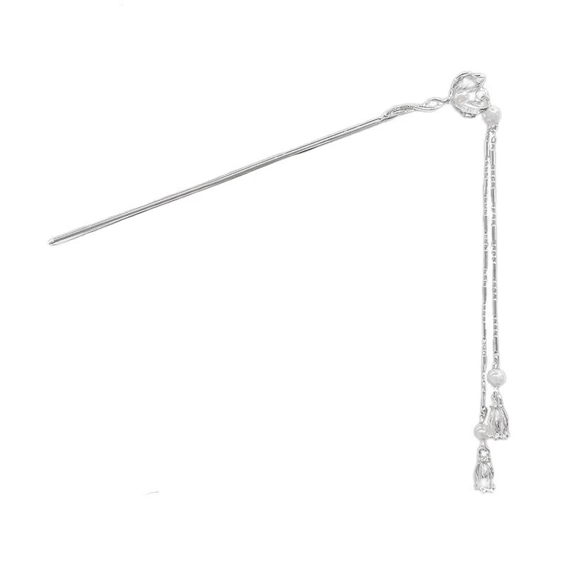 水中玉 古风女步摇流苏中式高级感发钗盘发钗子 气质汉服配饰古装 发簪 女款