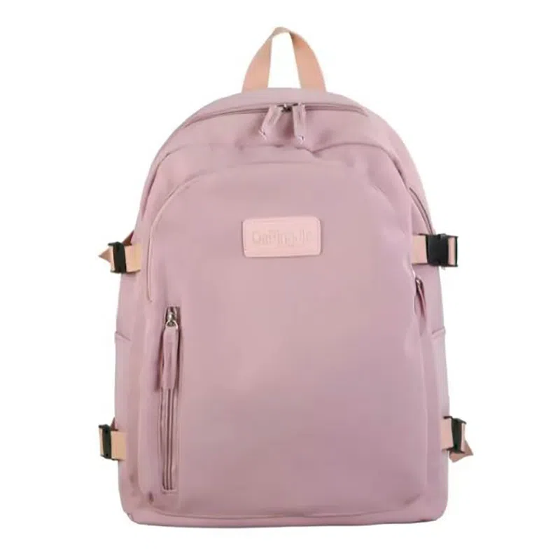 巴朗熊 大容量纯色书包简约大学生文艺风 双肩包 帆布 男女通用 多色