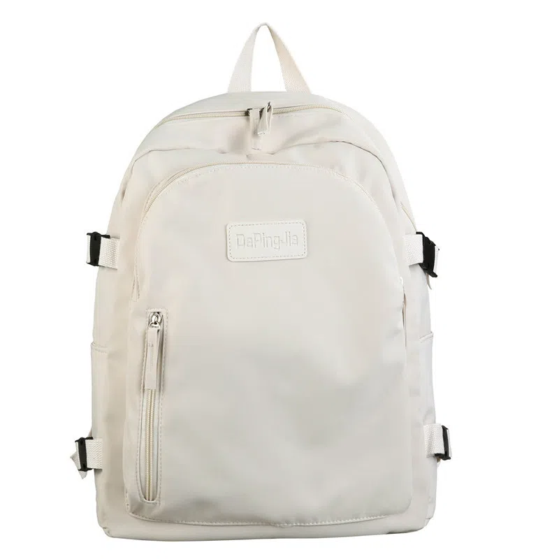 巴朗熊 大容量纯色书包简约大学生文艺风 双肩包 帆布 男女通用 多色