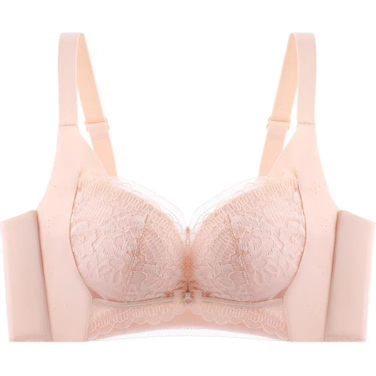 浪莎 纯色蕾丝简约舒适聚拢文胸 女款