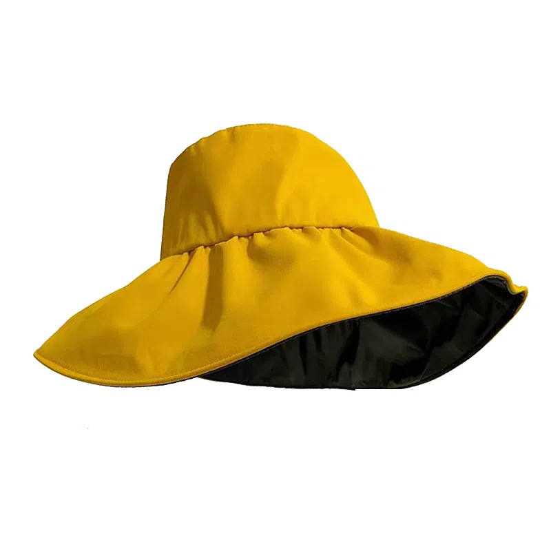 北极绒 黑胶大帽檐防晒 聚酯纤维 渔夫帽 男女同款情侣款