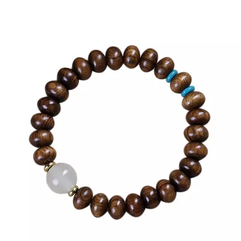 仙友 夜光永夜佛珠算盘珠单圈民族风文玩 木作 手串 男女同款情侣款 檀木