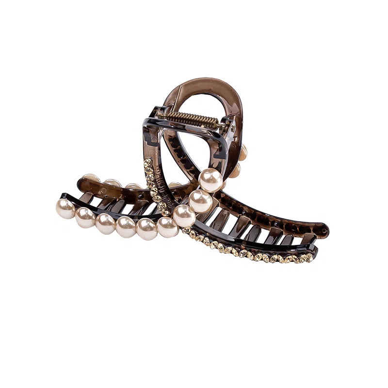 卡铂雅 香槟潮流设计港风气质复古镶钻极简高级感 发夹 女款