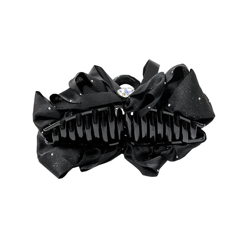 卡铂雅 休闲潮流设计港风气质复古镶钻极简高级感 发夹 女款 黑色