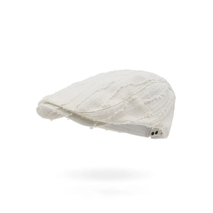 浪莎 复古文艺风小众毛边前进帽 棉 贝雷帽 女款