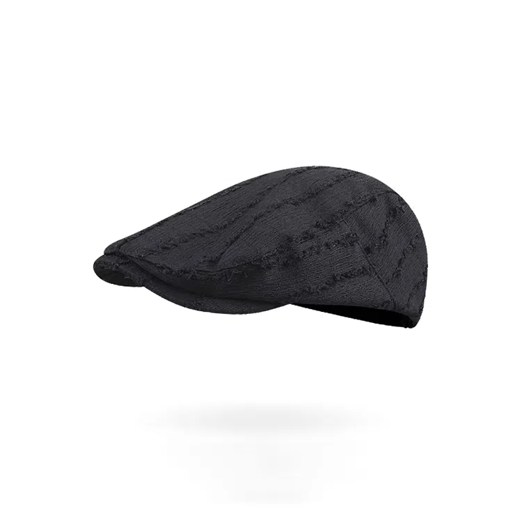 浪莎 复古文艺风小众毛边前进帽 棉 贝雷帽 女款