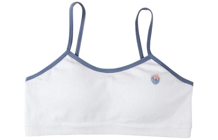 浪莎 细肩带无钢圈薄款文胸 白色