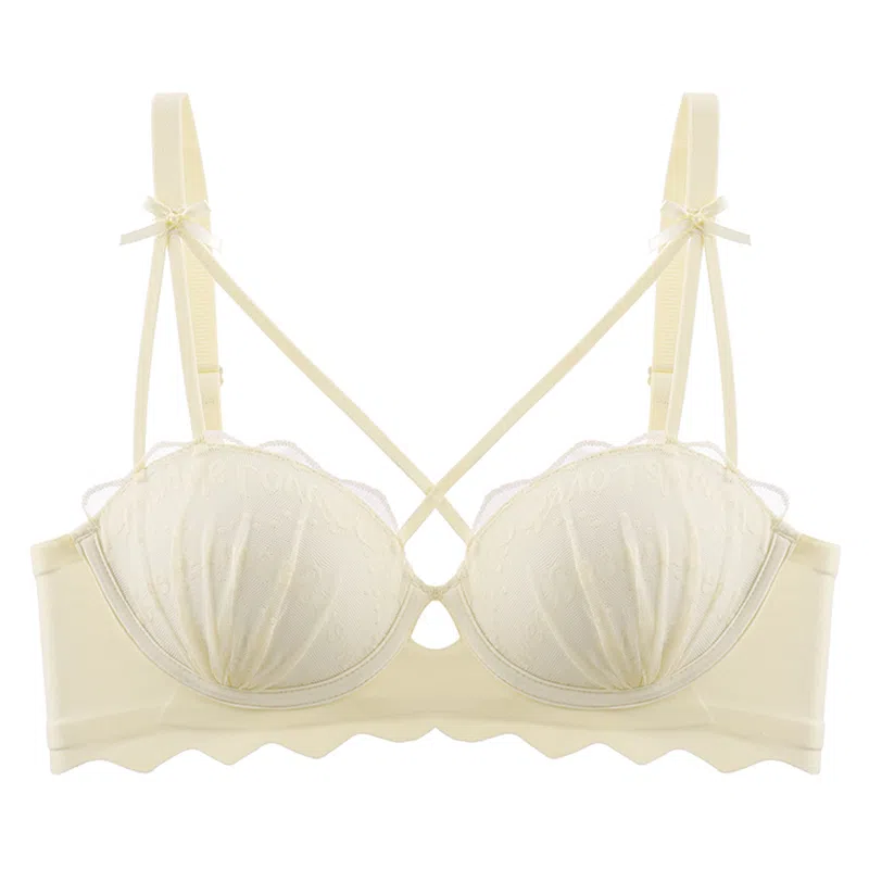 二三二三 蕾丝小胸聚拢半杯显大防下垂收副乳文胸 女款