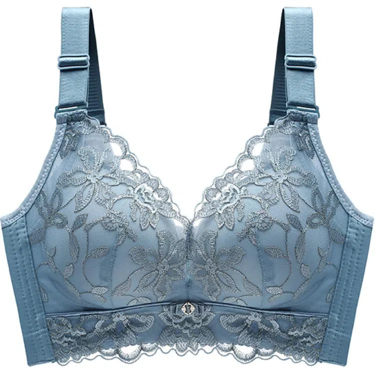 莫代尔 植物花卉聚拢收副乳防下垂简约舒适文胸 女款