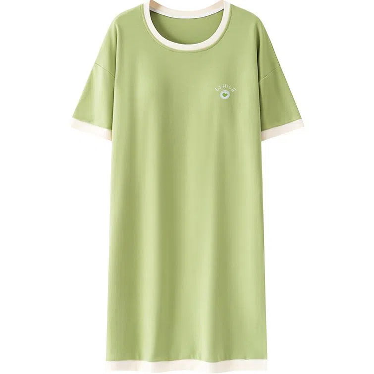 浪莎 纯棉带胸垫短袖睡裙 女款