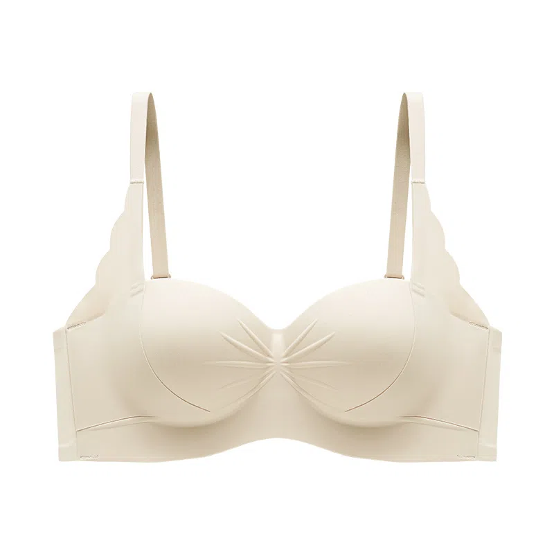 莫代尔 纯色简约收副乳无钢圈防下垂舒适文胸 女款