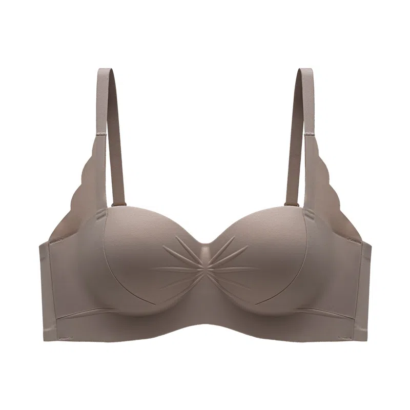 莫代尔 纯色简约收副乳无钢圈防下垂舒适文胸 女款