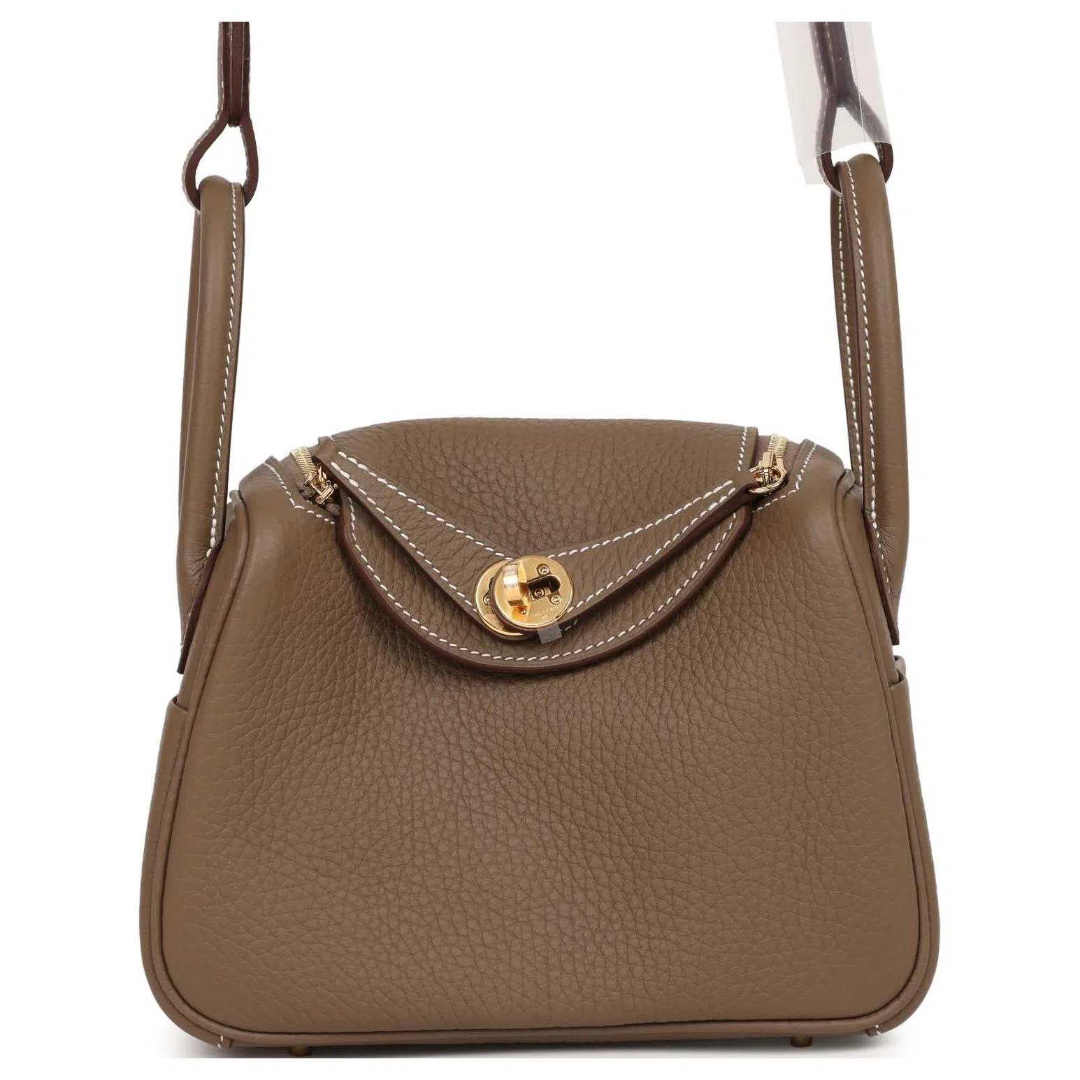 HERMES Lindy II mini Clemence 18 Etoupe