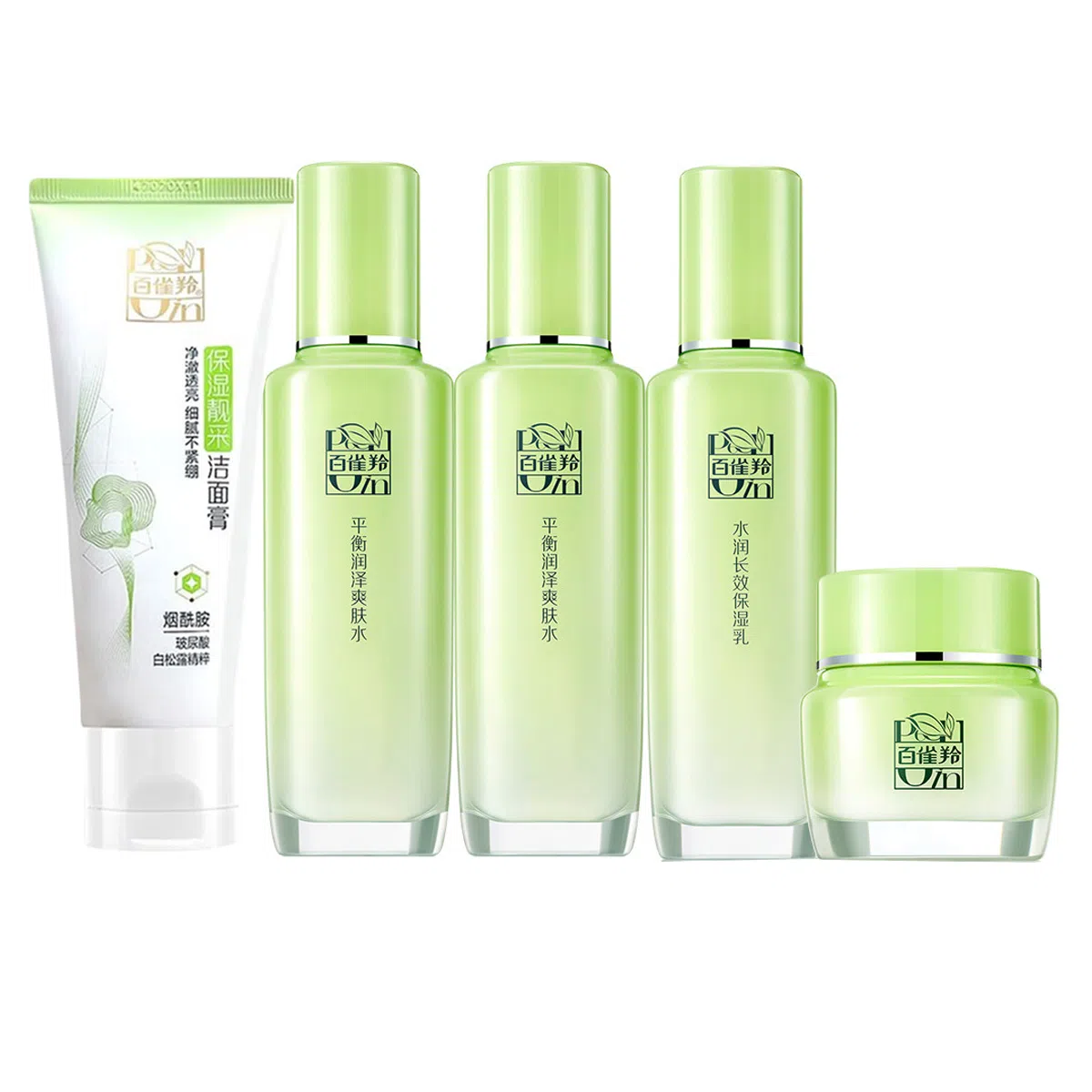 百雀羚 草本精萃洁面水乳霜 保湿清爽补水