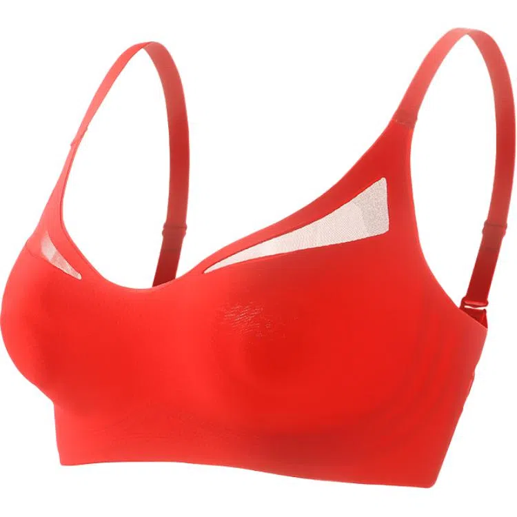 莫代尔 无痕聚拢美背收副乳透气防下垂无钢圈文胸 女款