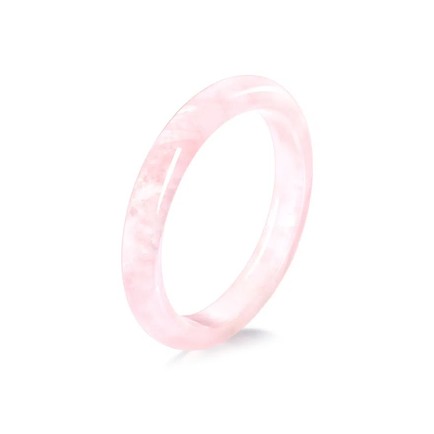 谧月珠宝 樱花粉冰透 桃之夭夭一步一响 轻奢高级感新中式国潮国风优雅气质少女感 小清新甜美温柔气质典雅 玛瑙 手镯 女款