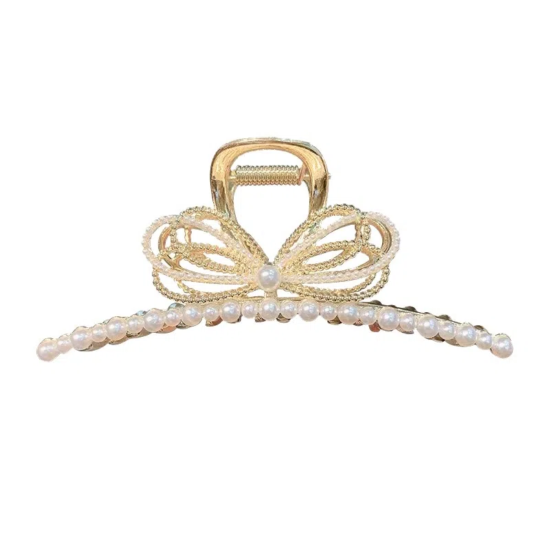 水中玉 金属鲨鱼夹抓夹后脑勺盘发发卡高级感气质头饰 发夹 女款