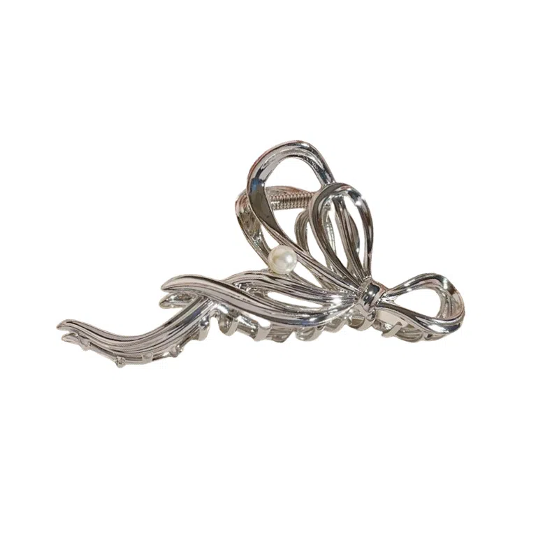 水中玉 气质冷淡风银色抓夹大号鲨鱼夹高级感发卡 发夹 女款