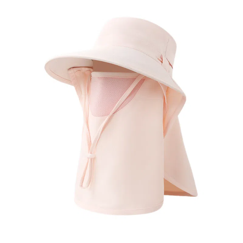 木林森 可折叠拆卸一体夏季户外登山钓鱼防紫外线遮阳大檐全脸防晒 锦纶 防晒帽 男女同款情侣款