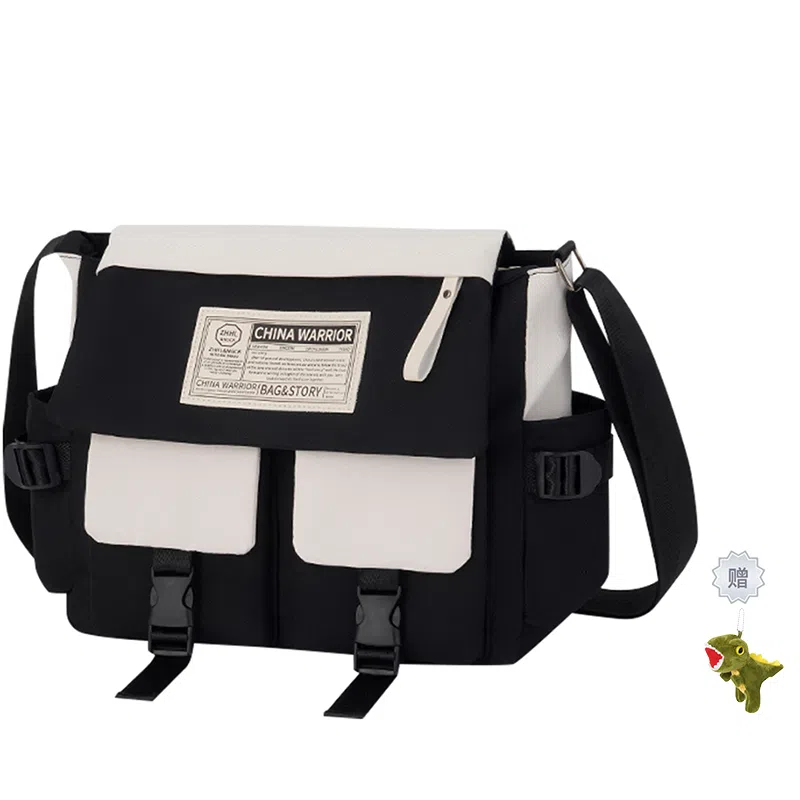 Warrior Retro Messenger Bag Black/White