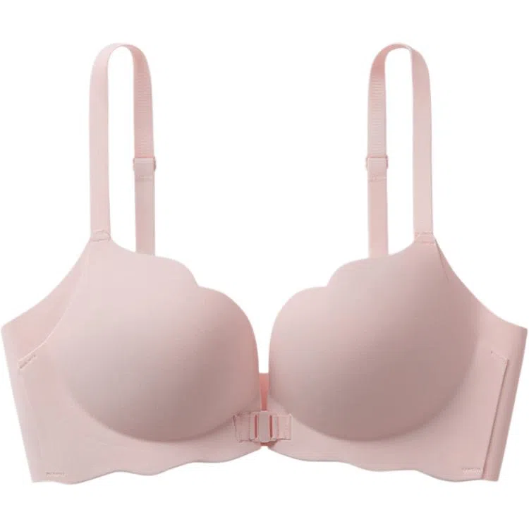 莫代尔 纯色小胸聚拢显大薄款前扣无痕文胸 女款
