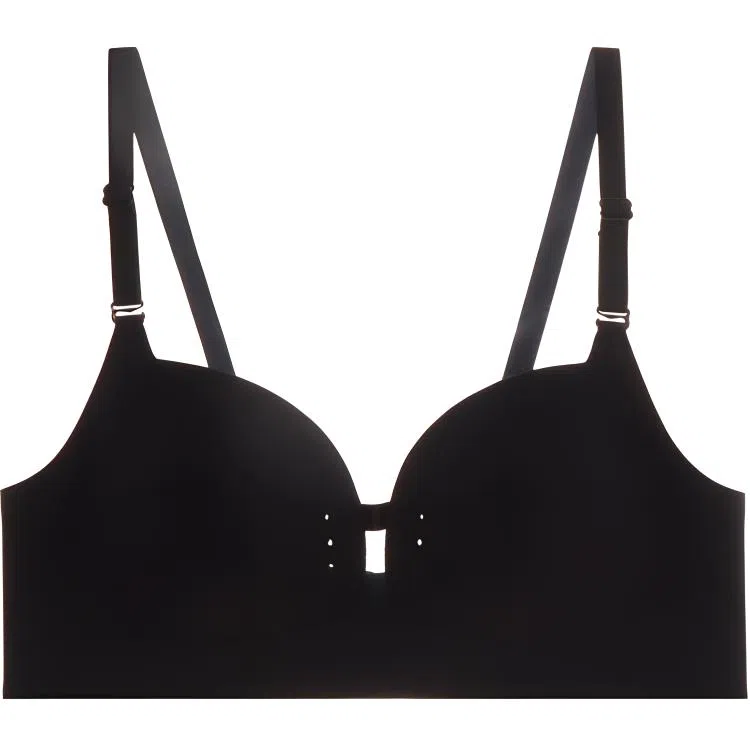 内在密码 纯色聚拢防下垂无痕内衣女大胸显小无钢圈薄款可拆卸双肩带文胸