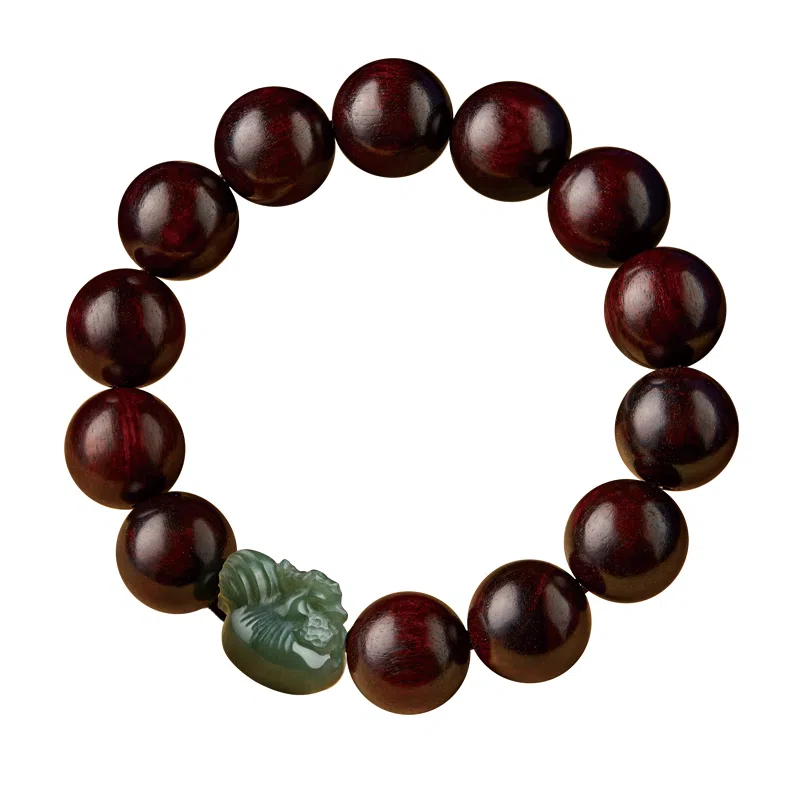 易明居 国潮新中式十二生肖  文玩盘玩佛珠念珠 复古小众设计 转运珠 木作 手串 男女同款情侣款 紫檀