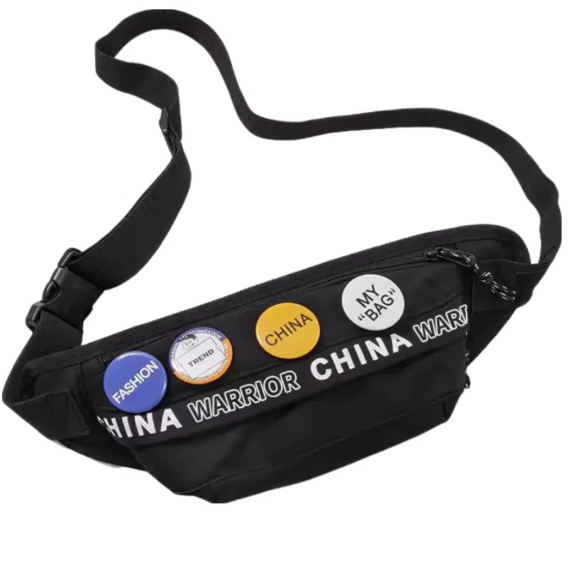 Warrior Nylon Crossbody Bag Black/Off-White