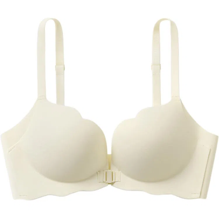 莫代尔 纯色小胸聚拢显大薄款前扣无痕文胸 女款