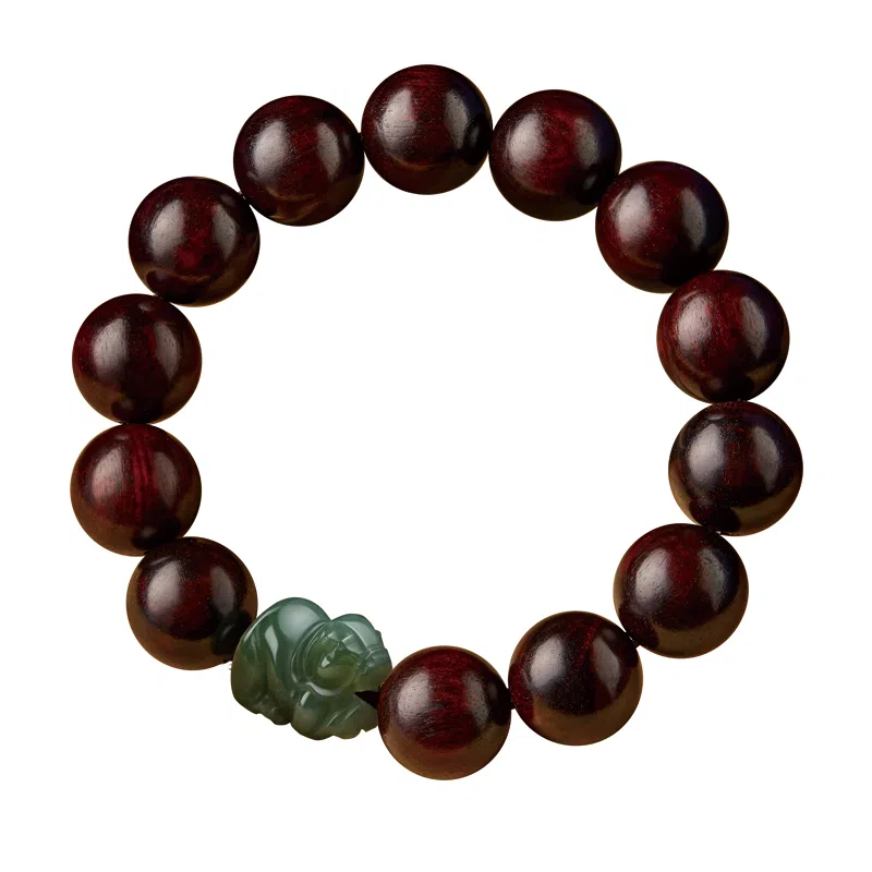 易明居 国潮新中式十二生肖  文玩盘玩佛珠念珠 复古小众设计 转运珠 木作 手串 男女同款情侣款 紫檀